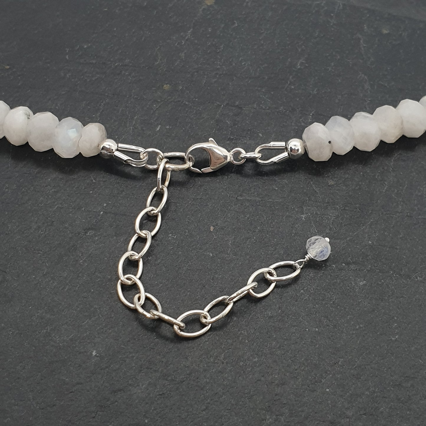 Molten Flower Moonstone Bead Necklace