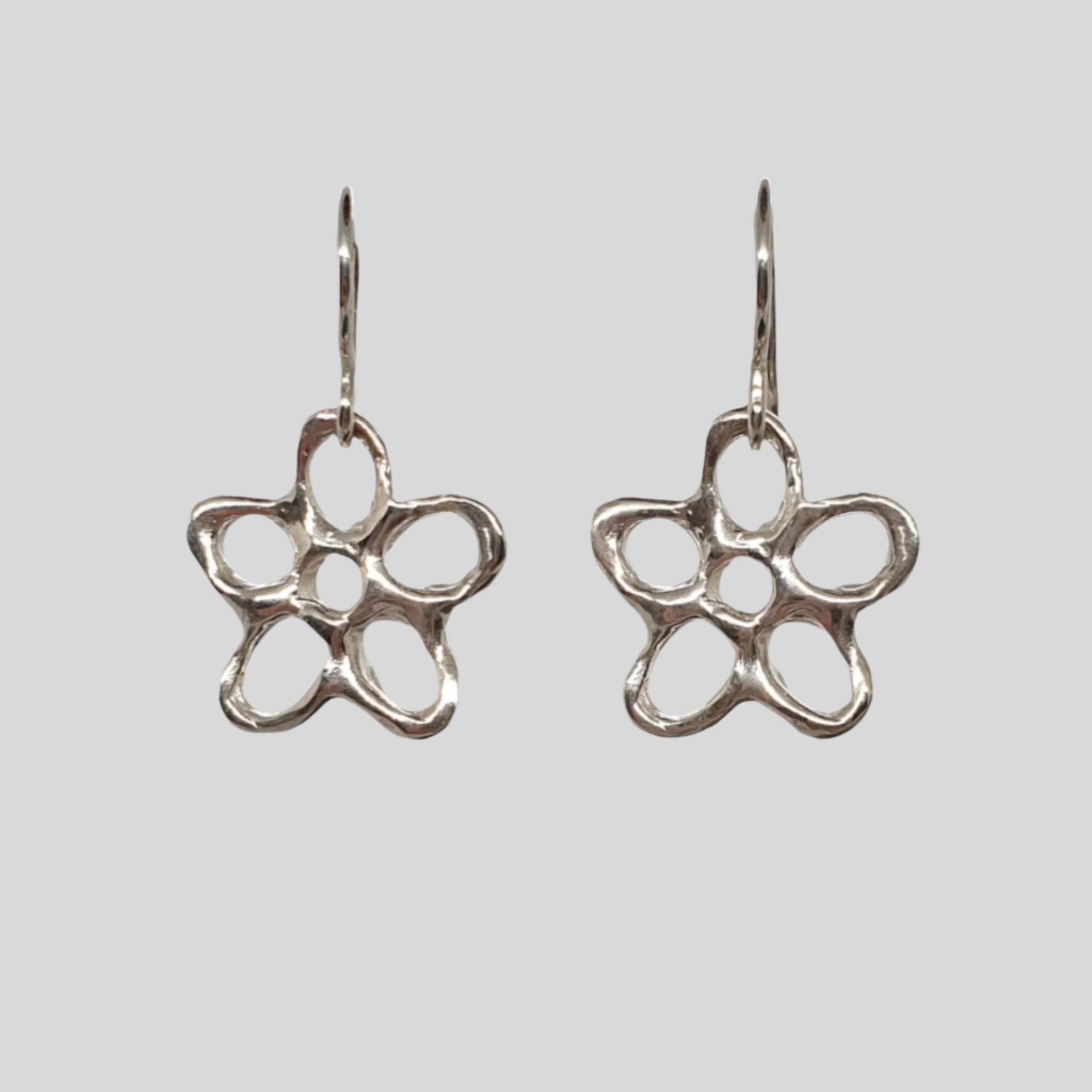 molten flower earrings