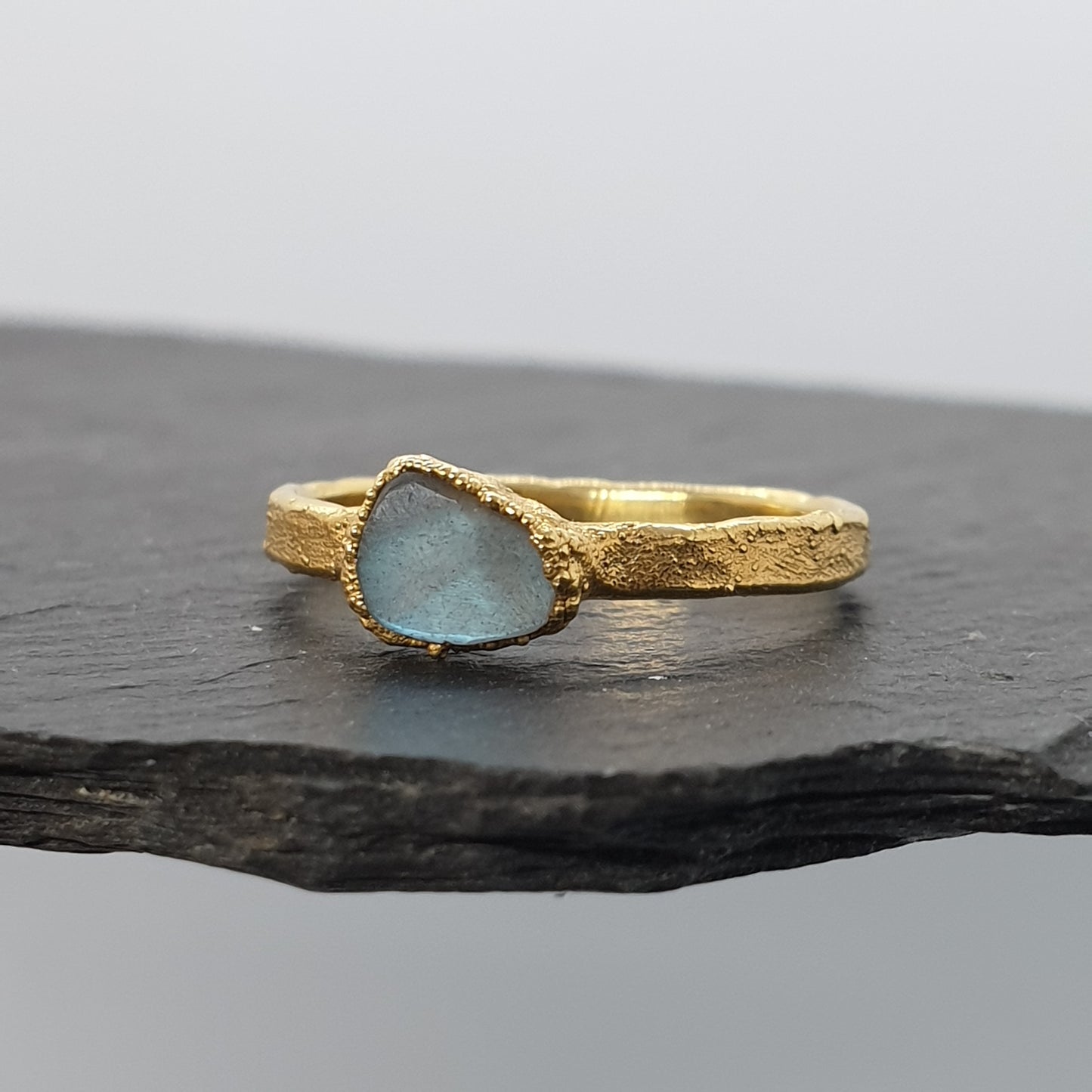 Raw Labradorite Ring