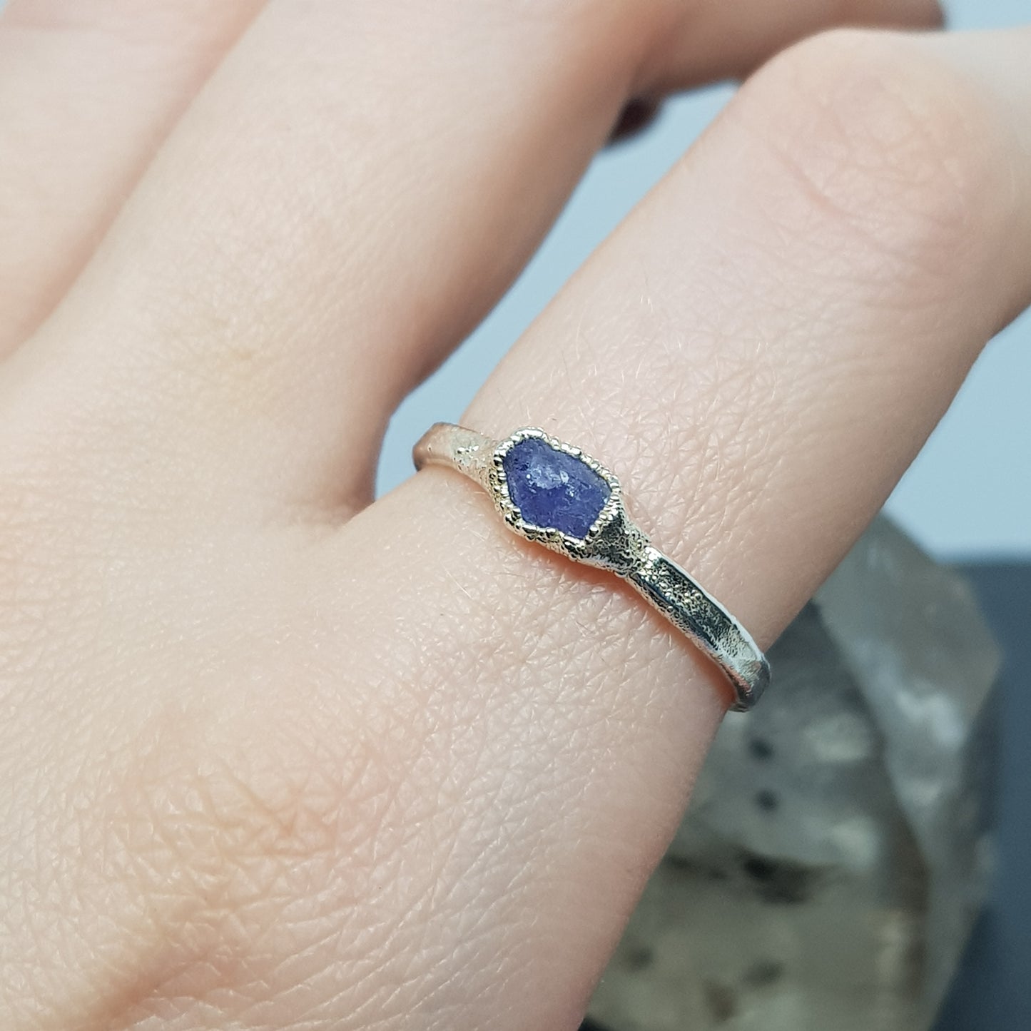Raw Tanzanite Ring