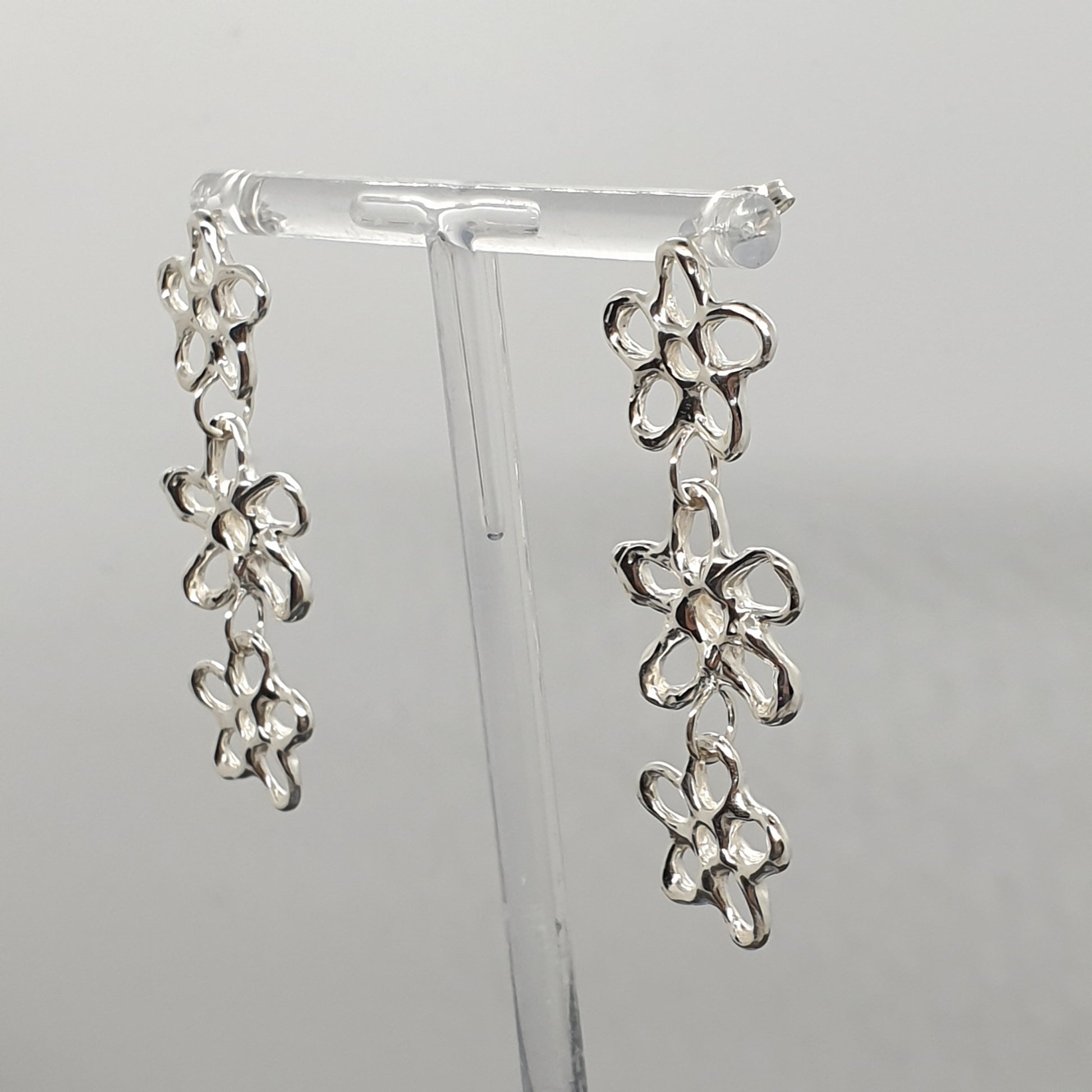 flower drop earrings