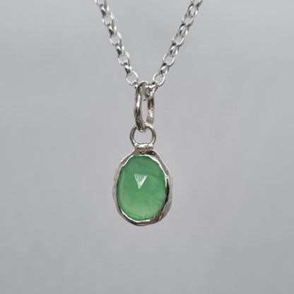 Rose Cut Chrysoprase Necklace 02