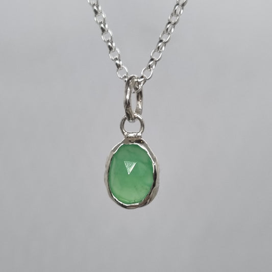 Rose Cut Chrysoprase Necklace 02
