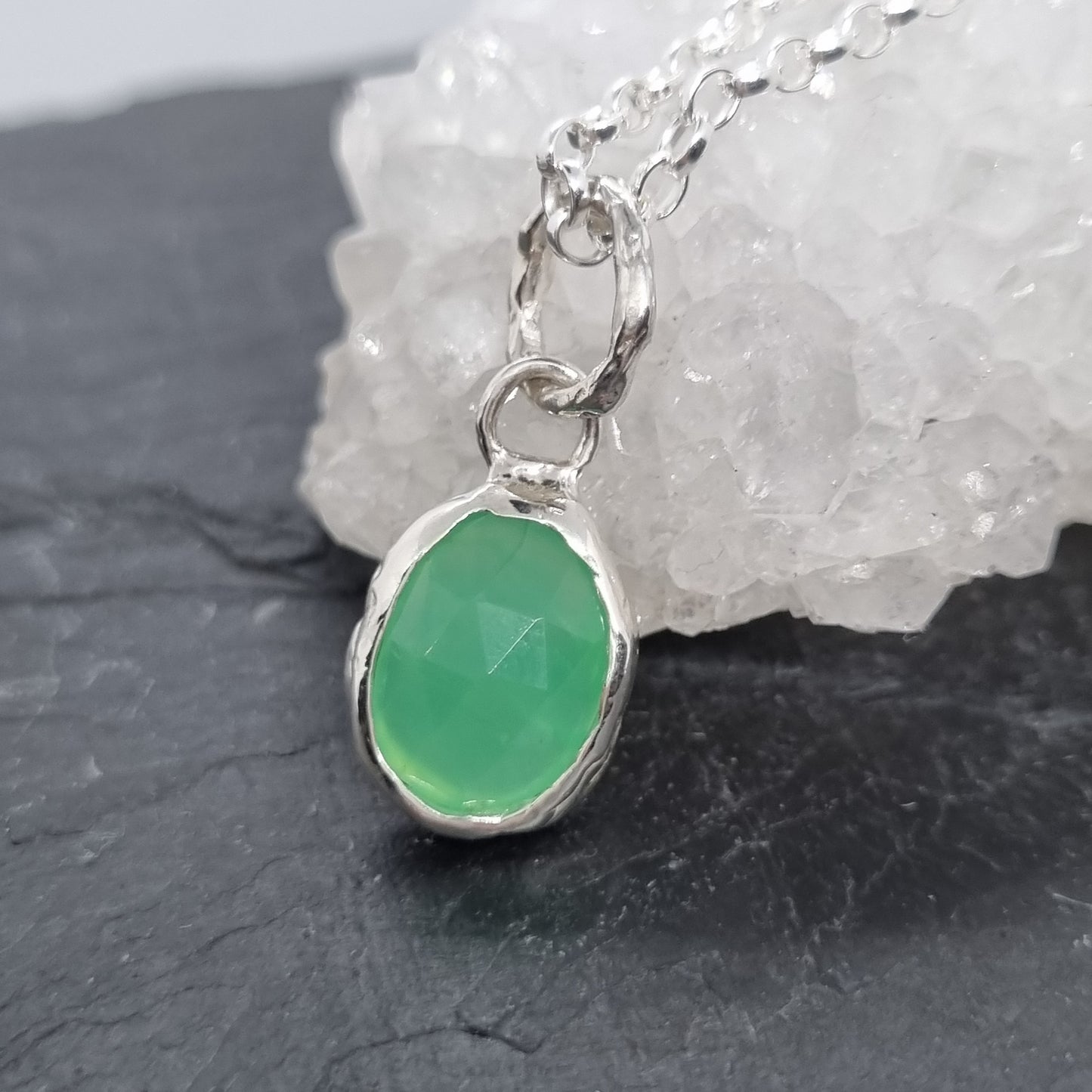 Rose Cut Chrysoprase Necklace 02