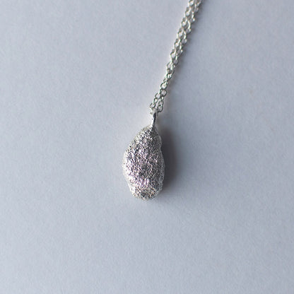 Transparent Black Glass Molten Sterling Silver Necklace - JC X SIECES GLASS