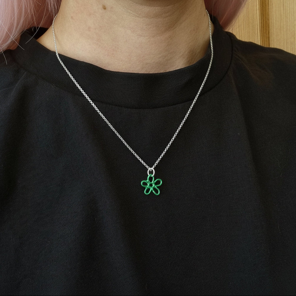 Colourful Mini Molten Flower Necklace