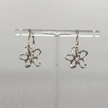 flower hoop earrings