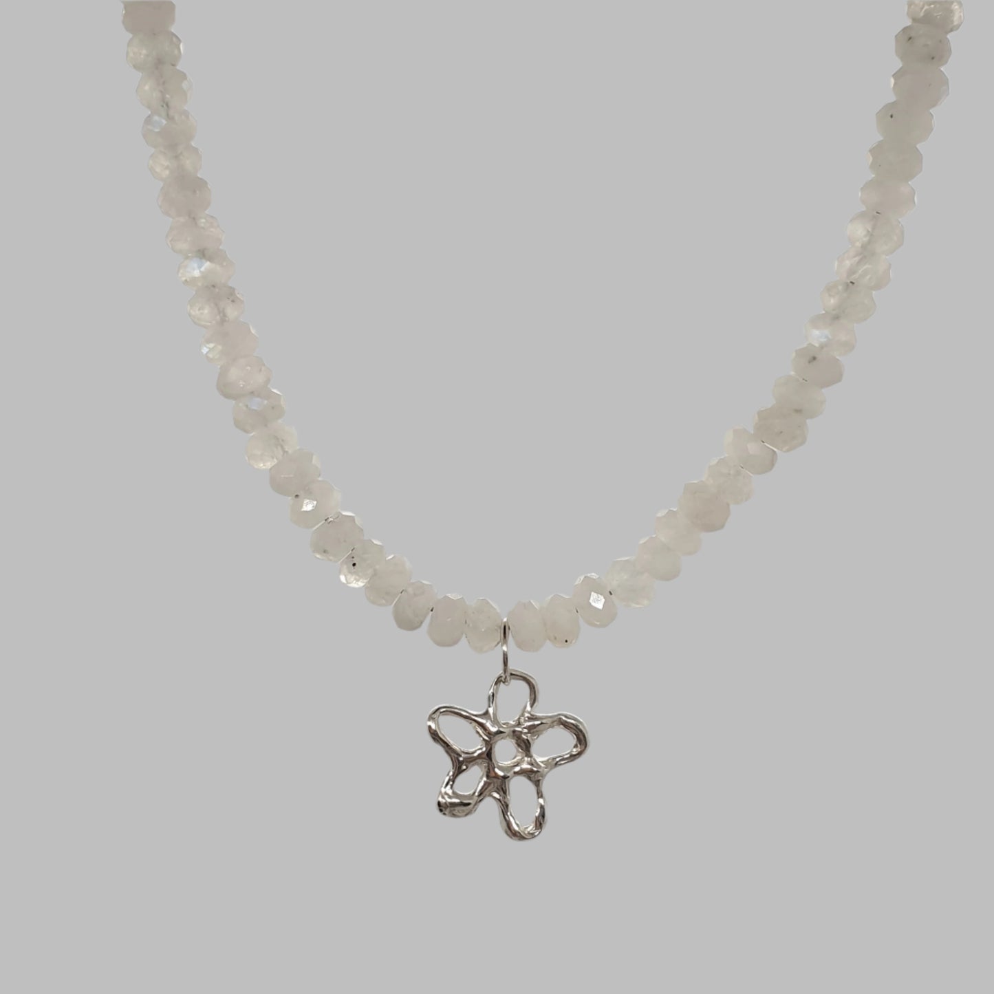 Molten Flower Moonstone Necklace