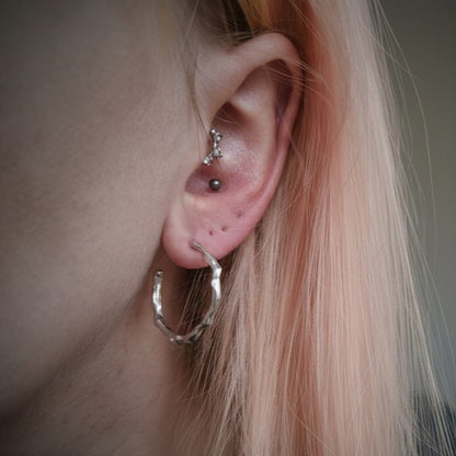 Medium Molten Hoop Earrings