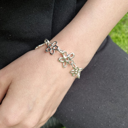 sterling silver daisy chain bracelet