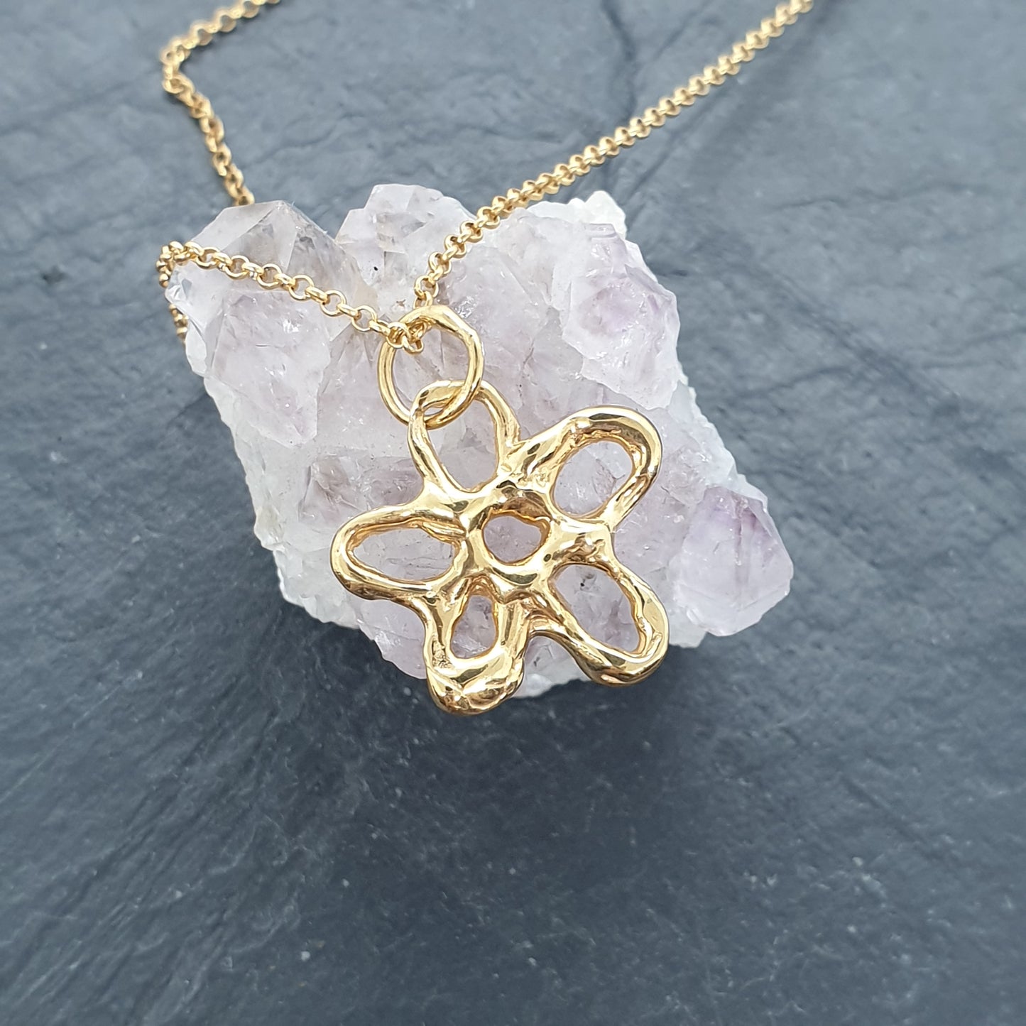 gold flower necklace