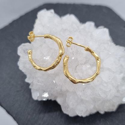 Molten Hoop Earrings Small