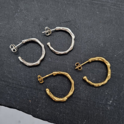 Molten Hoop Earrings Small