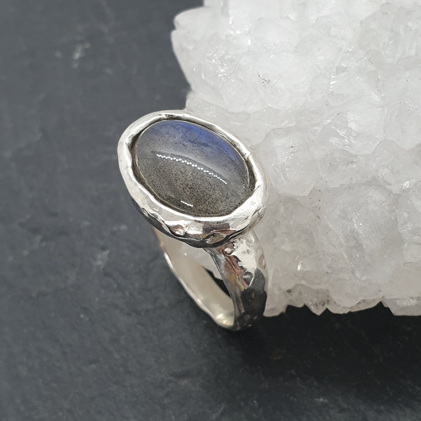 Labradorite Molten Ring