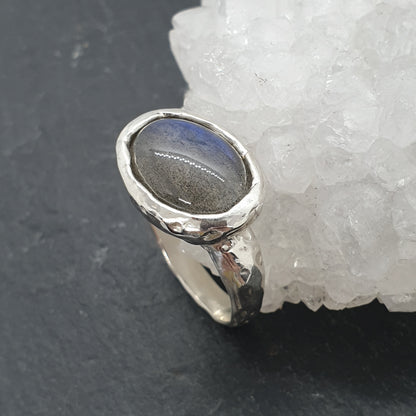 Labradorite Molten Ring