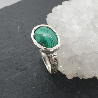 Malachite Molten Ring