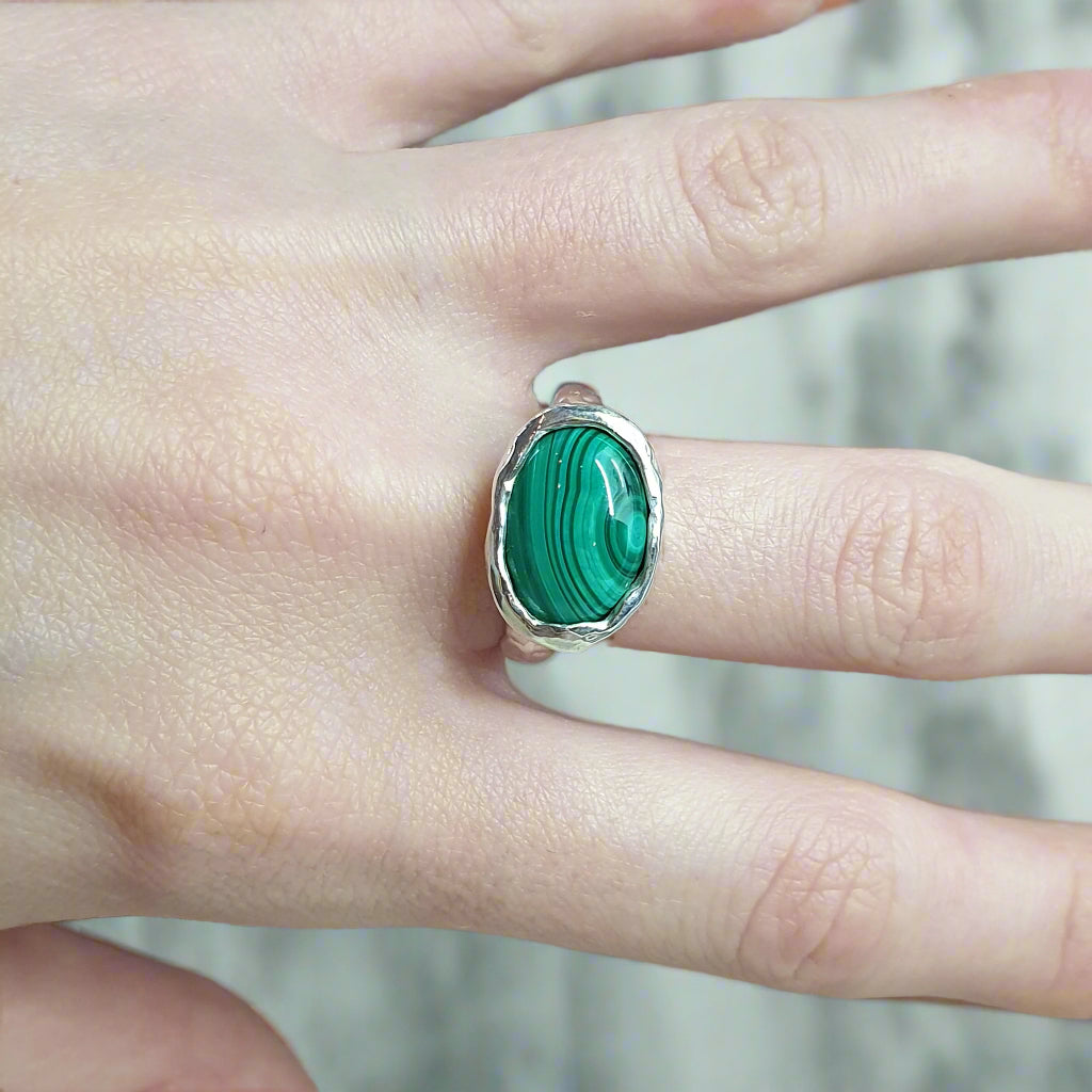 Malachite Molten Ring