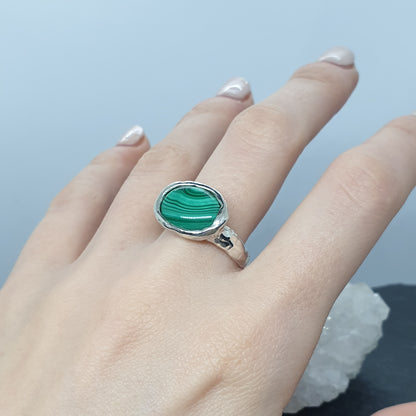 Malachite Molten Ring