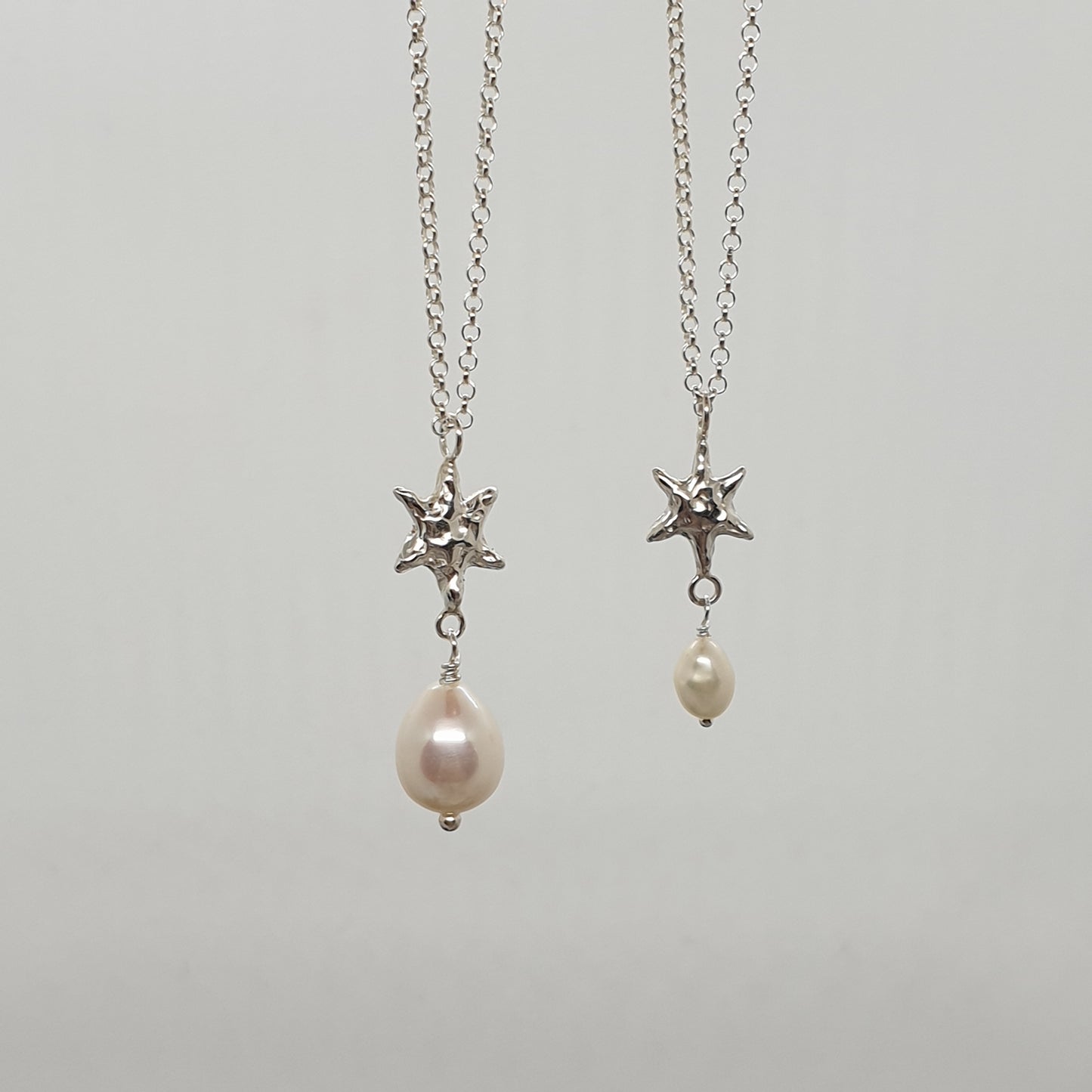 Molten Freshwater Pearl Star Necklace