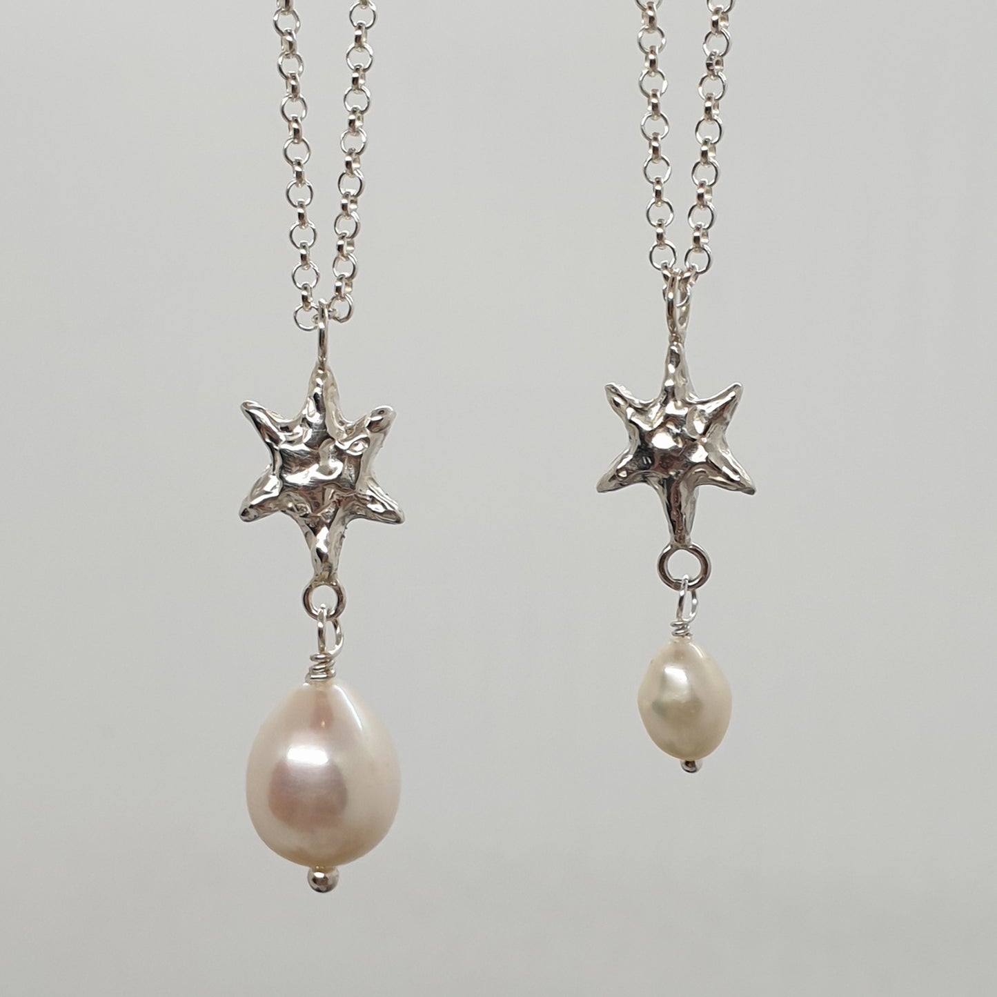 Molten Freshwater Pearl Star Necklace