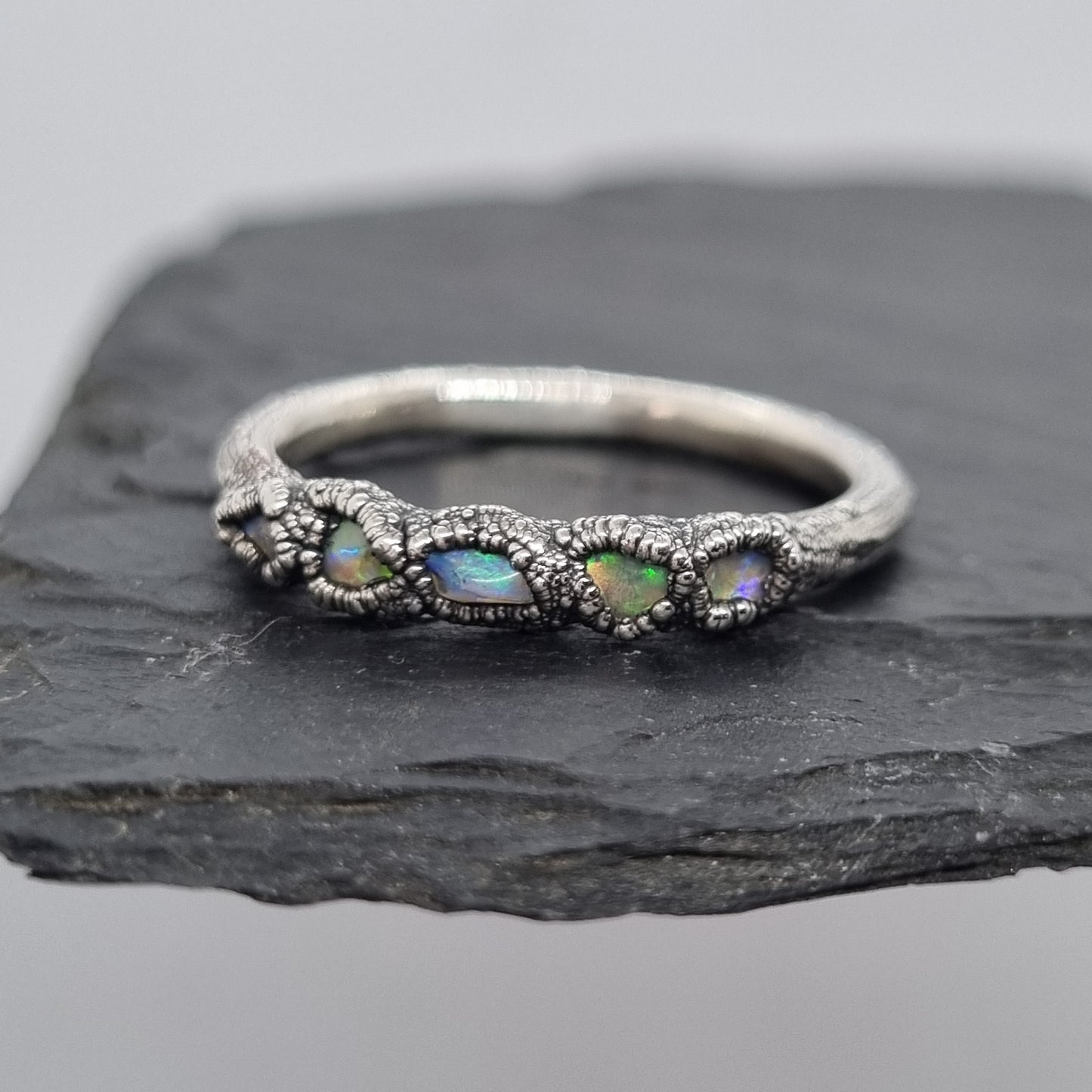 Multi Raw Opal Ring