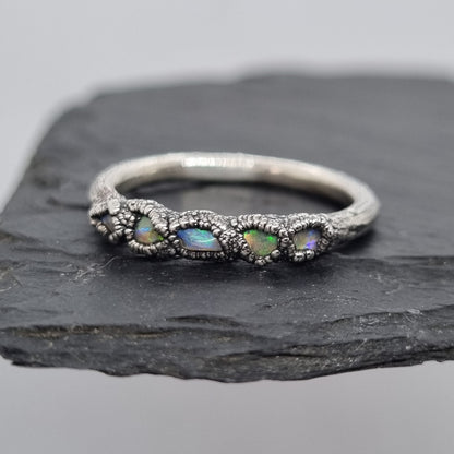 Multi Raw Opal Ring