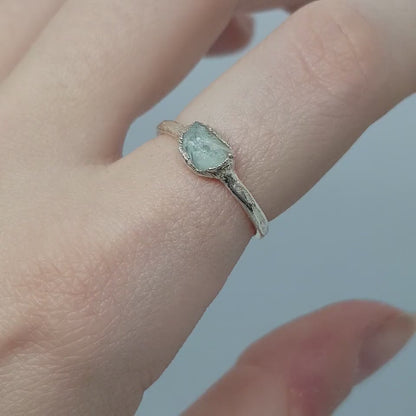 Raw Aquamarine Ring