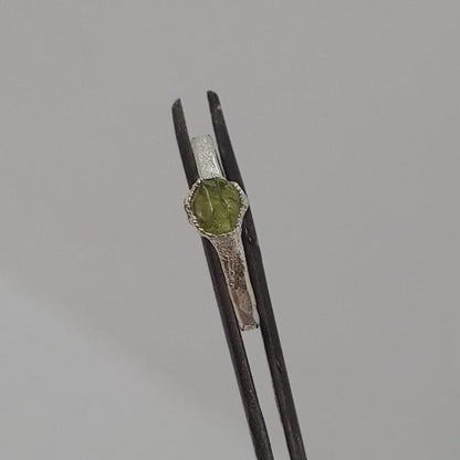 Raw Peridot Ring