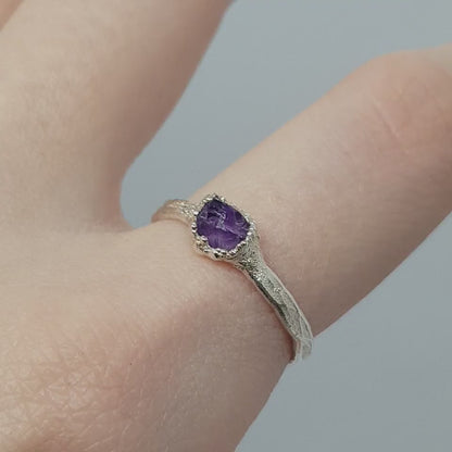 Raw Amethyst Ring