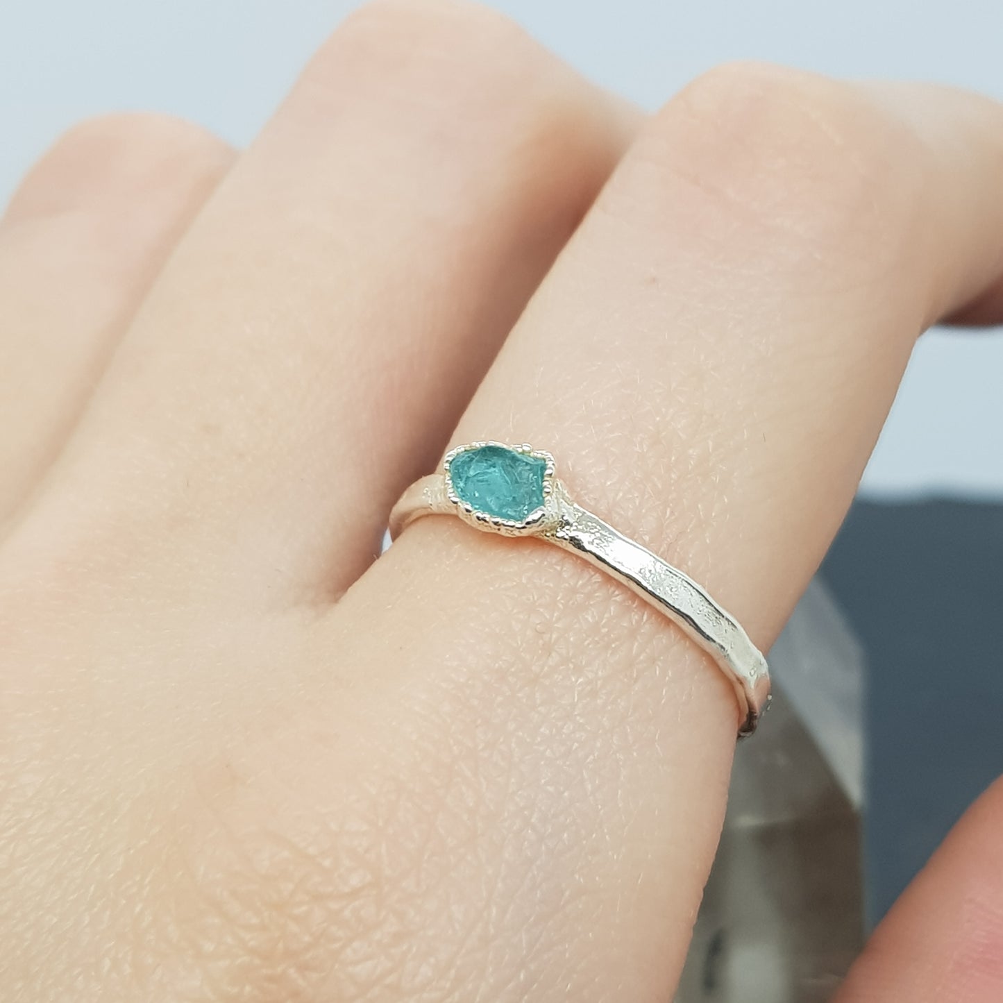 Raw Apatite Ring