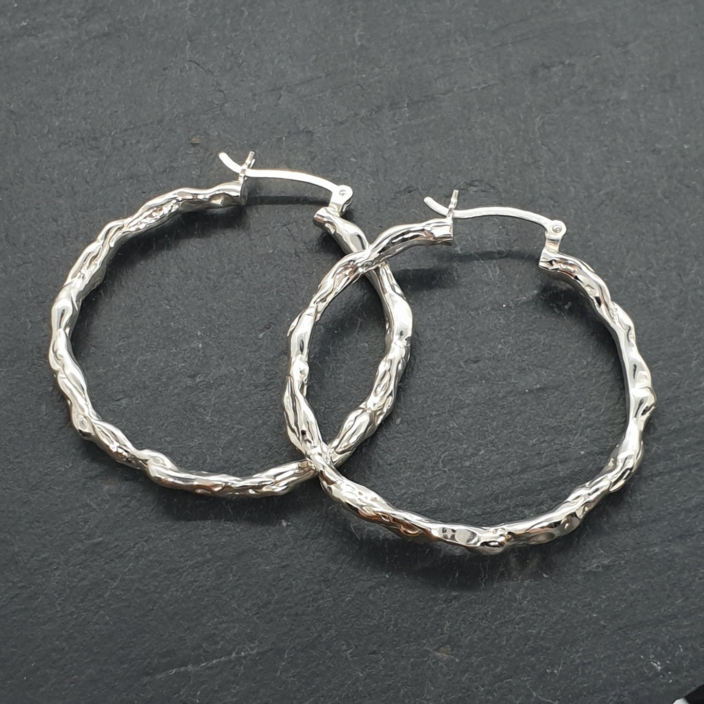 Molten Hoop Earrings Large