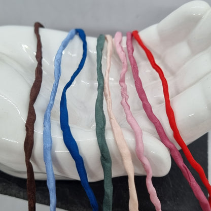 Silk Cord Silver Pendant Necklace