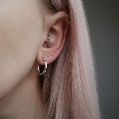 Molten Hoop Earrings Small