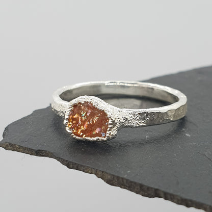 Raw Confetti Sunstone Ring