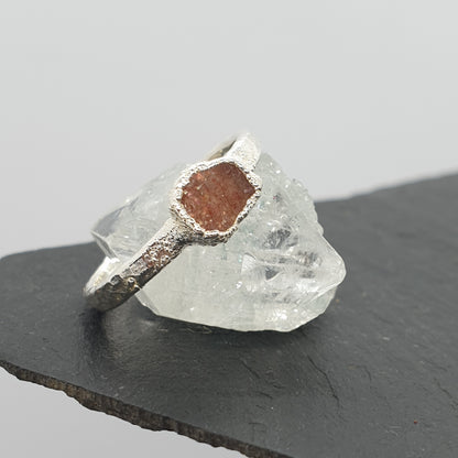 Raw Confetti Sunstone Ring