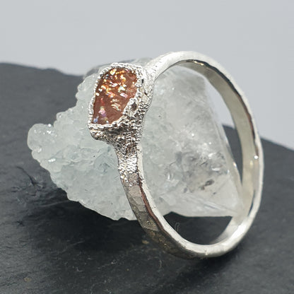 Raw Confetti Sunstone Ring