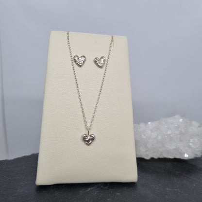 Tiny Heart Set Silver