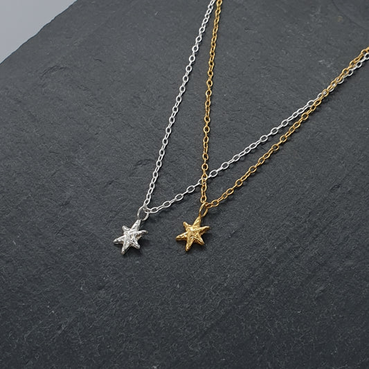 Tiny Molten Star Necklace