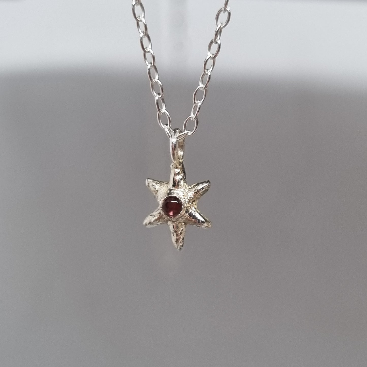 Tiny Molten Star Pink Tourmaline Necklace