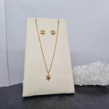 Tiny Star Set Gold Plated Silver