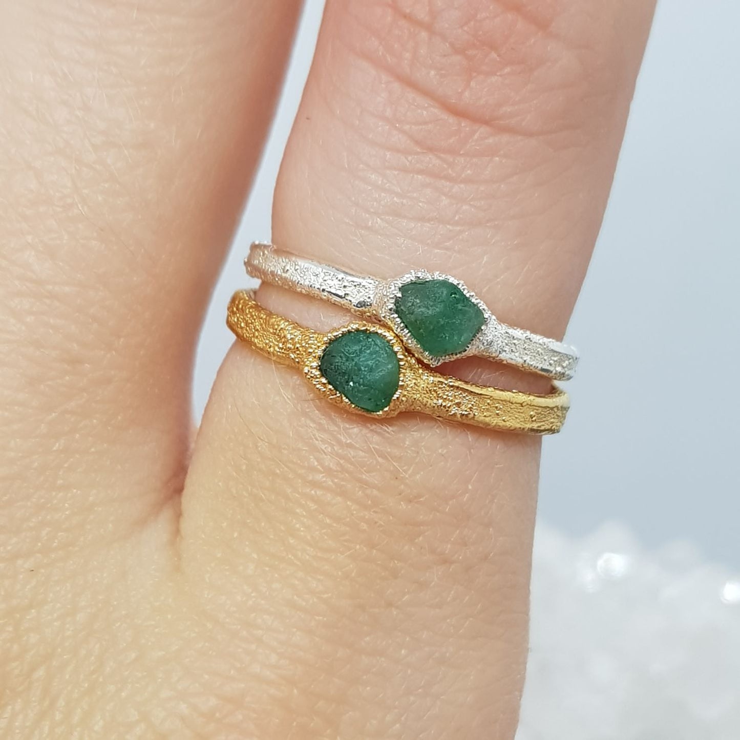Raw Emerald Ring