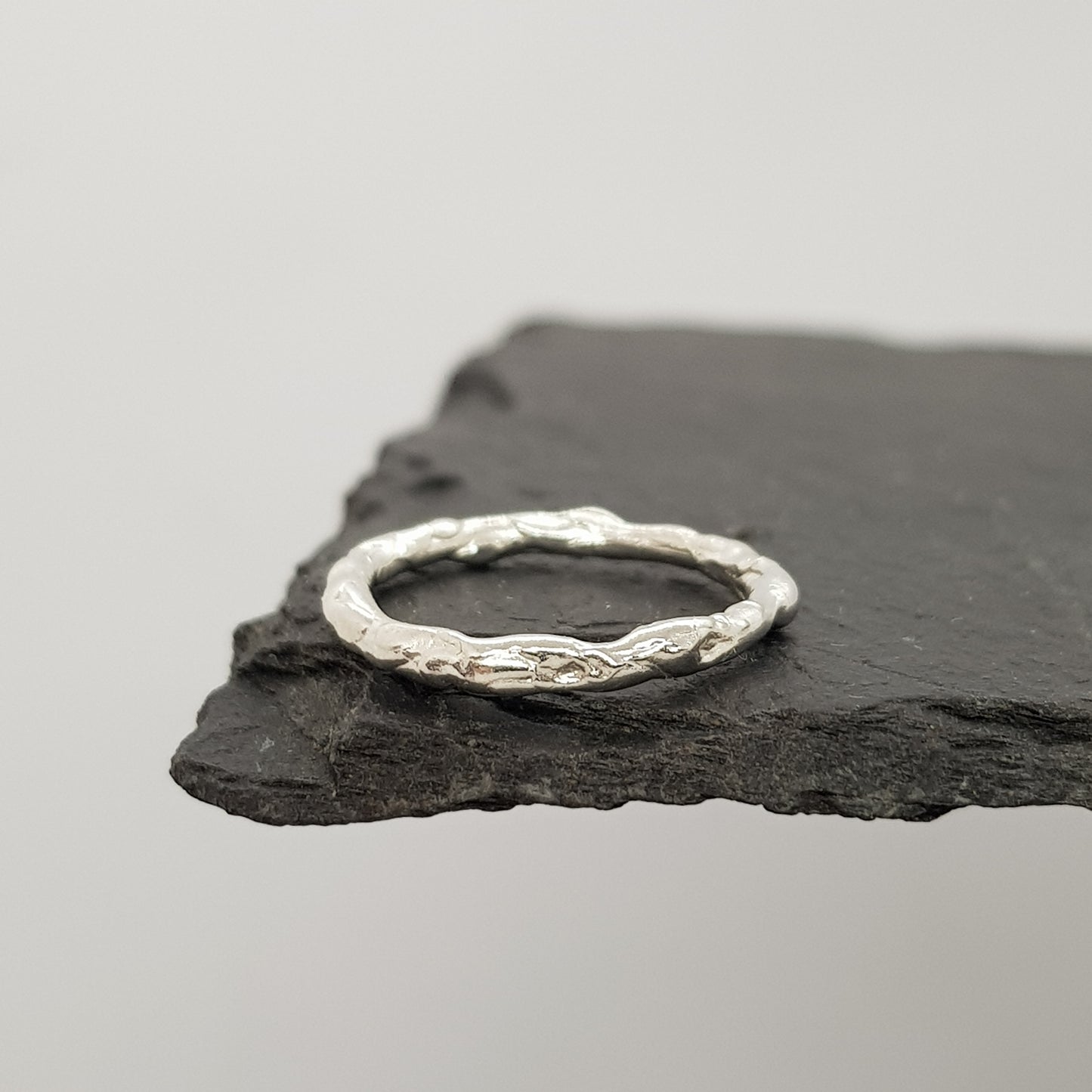 sterling silver textured ring