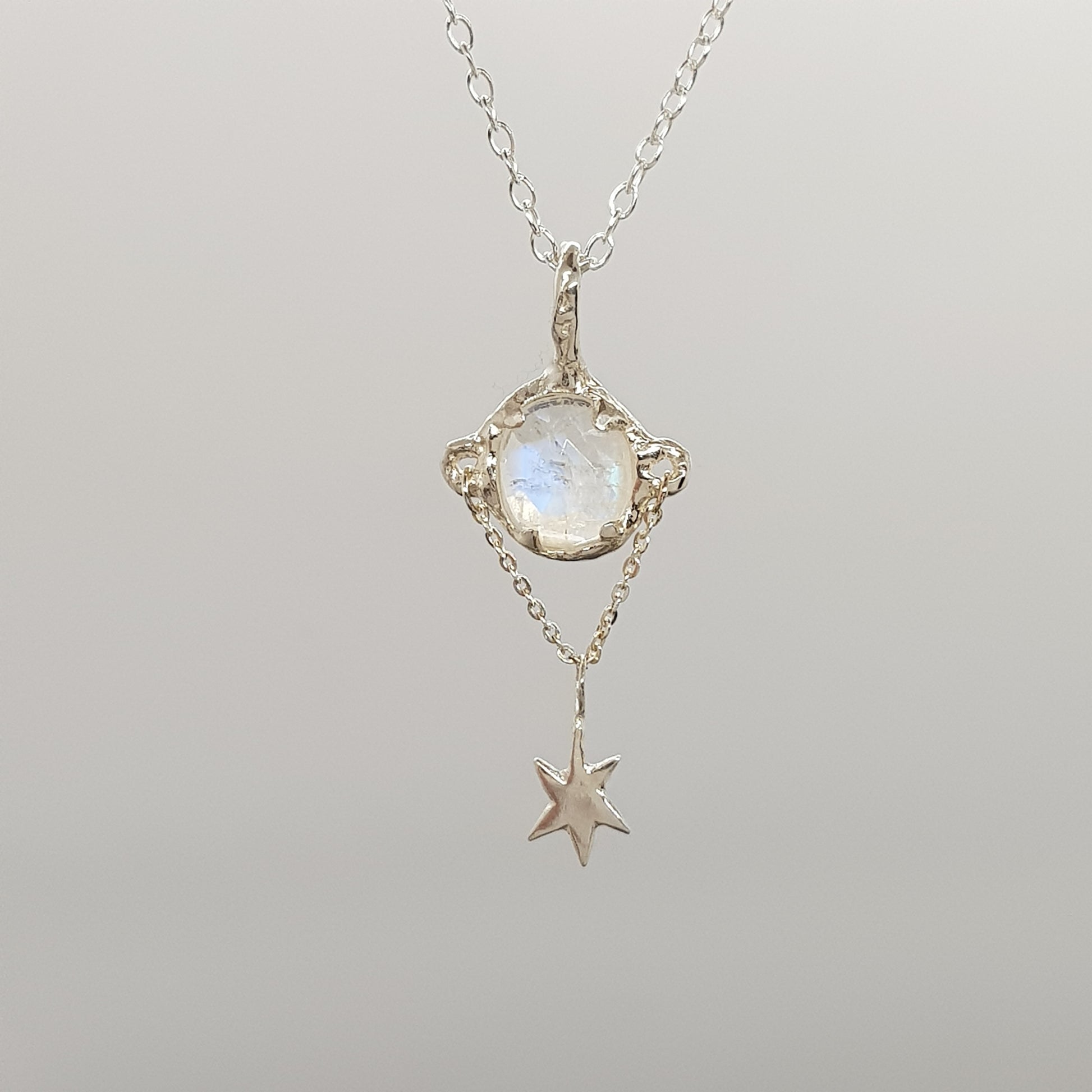 celestial moonstone star necklace 