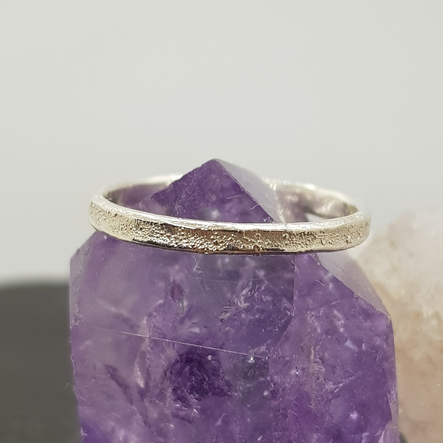 rustic raw silver ring perfect for alternative engagement or wedding ring