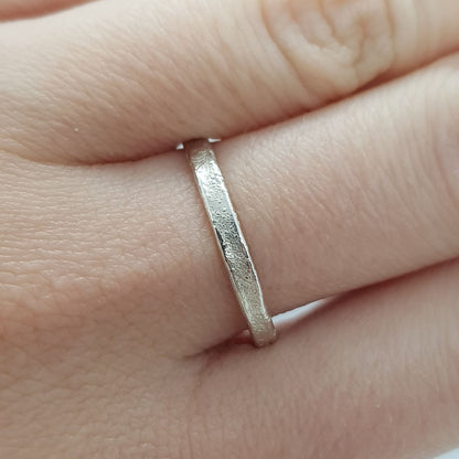 rustic raw silver ring perfect for alternative engagement or wedding ring